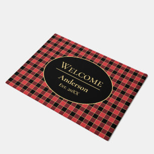 Paillasson Buffalo Check Nom personnalisé Couleurs personnali
