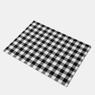 Paillasson Buffalo En vichy noir et blanc Check Plaid Wrappi