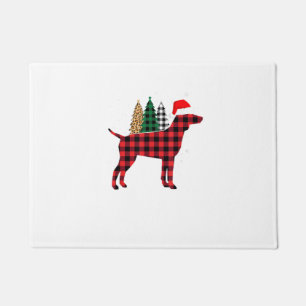 Paillasson Buffalo Plaid German Pointer Dointer Tree Christma