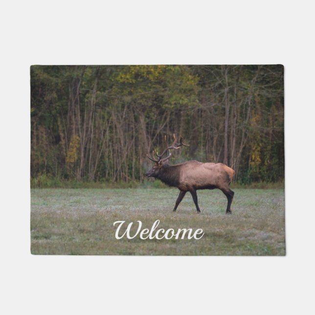 Paillasson Bull Elk Morning Walk Welcome Doormat (Devant)
