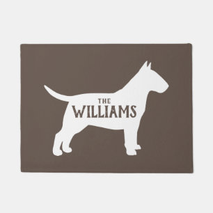Paillasson Bull Terrier Silhouette Bienvenue Mat Porte person