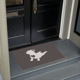 Paillasson Bulldog Yoga Pose Love Heart Workft Cadeau