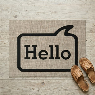 Paillasson Bulles de dialogue modernes de style toile de jute