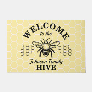 Paillasson Bumblebee Bienvenue à notre signature de ruche
