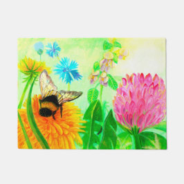 Paillasson Bumblebee sur le pandelion