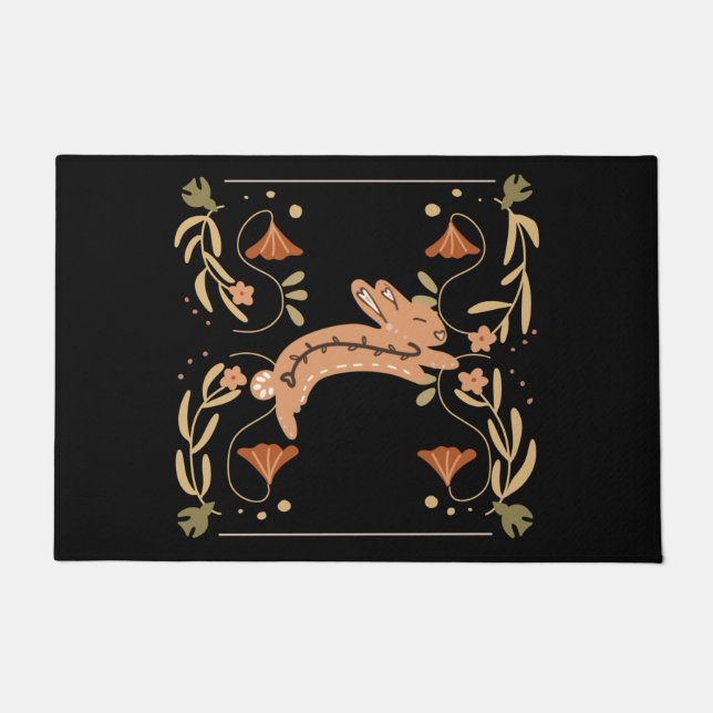 Paillasson Bunny Spring Cute Style Scandinave (Devant)