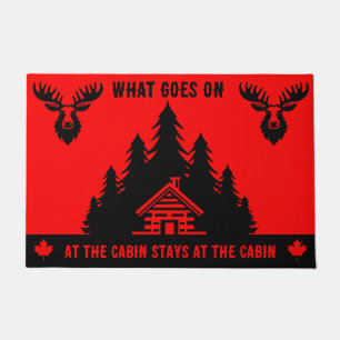 Paillasson Cabine canadien de bille amusant décoratif