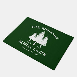 Paillasson Cabine de Famille de Campagne Rustique Arbres Forê