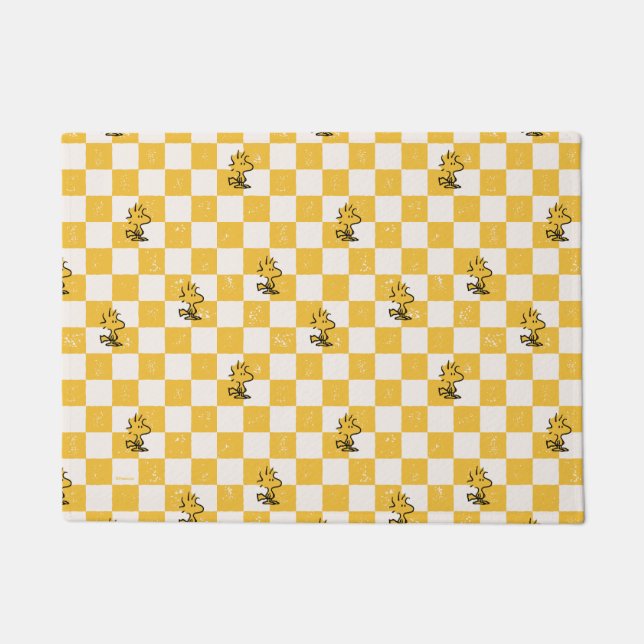 Paillasson cacahuètes | Drapeau À damiers bois (Devant)