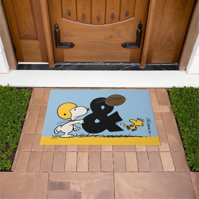 Paillasson cacahuètes | Football Snoopy & Woodstock (De plein air)