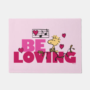 Paillasson cacahuètes Saint Valentin Woodstock Be Love