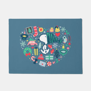 Paillasson cacahuètes   Snoopy Holiday Happiness Heart