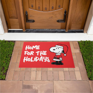 Paillasson cacahuètes   Snoopy Père Noël Home for the Holiday