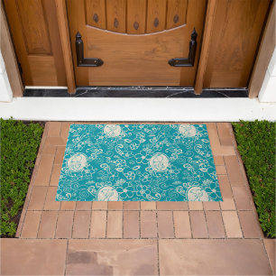 Paillasson cacahuètes   Snoopy Turquoise Tropical Beach Motif