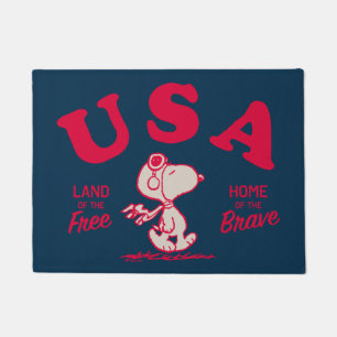 Paillasson cacahuètes   Snoopy USA Land of the Free