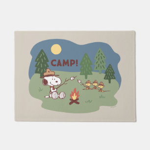 Paillasson cacahuètes   Snoopy & Woodstock au feu de camp