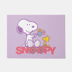 Paillasson cacahuètes   Snoopy & Woodstock Flowers