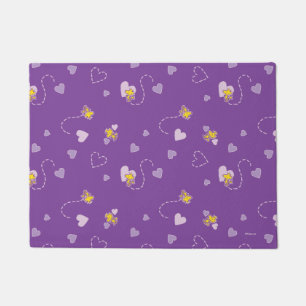 Paillasson cacahuètes   Woodstock Motif de coeur pourpre