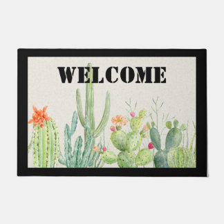 Paillasson Cactus Bienvenue Porte Mat