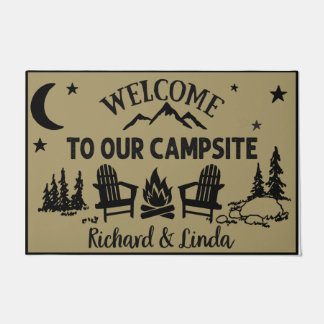 Paillasson Cadeau De Camping Personnalisé, Bienvenue Sur Notr