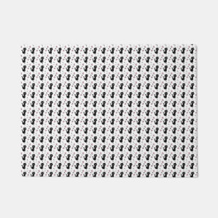 Paillasson Cadeau de chat   Motif de chat mignon Arrière - pl