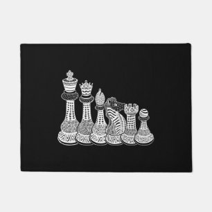 Paillasson Cadeau d'échecs   J'Aime Vraiment Les Pièces D'Éch