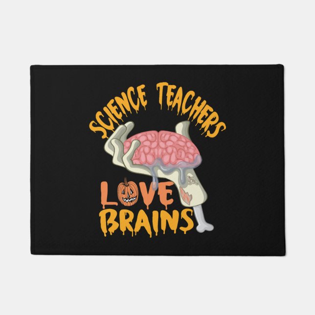 Paillasson Cadeau Halloween pour professeurs de sciences drôl (Devant)
