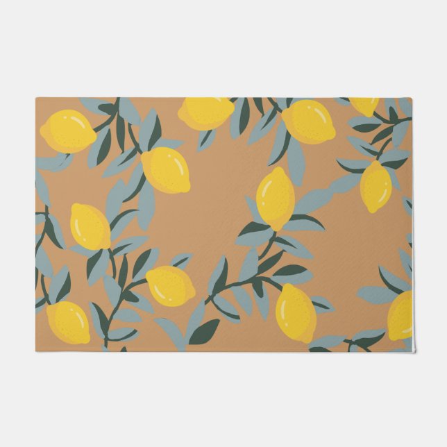 Paillasson Cadeau Lover citron, mat de porte d'été citron per (Devant)