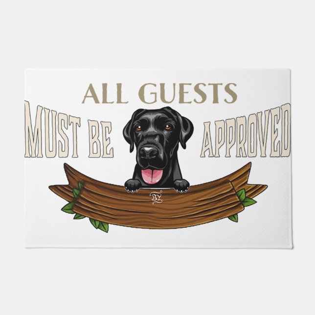 Paillasson Cadeau parfait pour les Amoureux de les chiens | P (Devant)