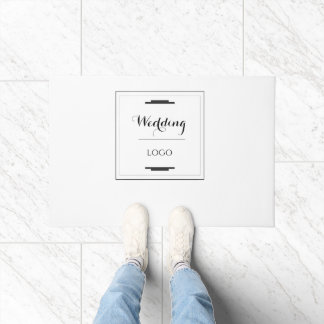 Paillasson Cadeau Personnalisé Élégant de Mariage Moderne sur