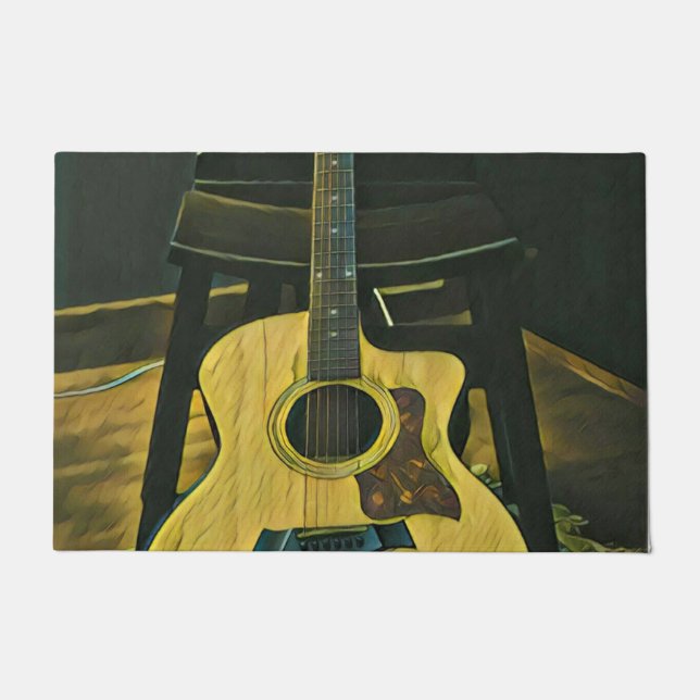 Paillasson Cadeau pour ami guitariste (Devant)