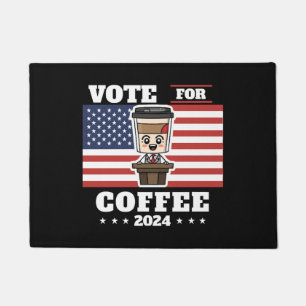 Paillasson Café pour président, votez pour le café