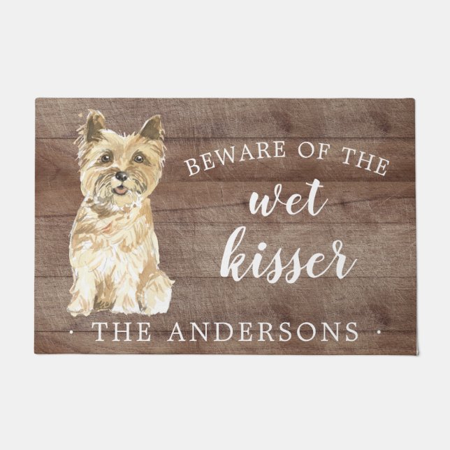 Paillasson Cairn Terrier Dog Porte personnalisée Mat (Devant)