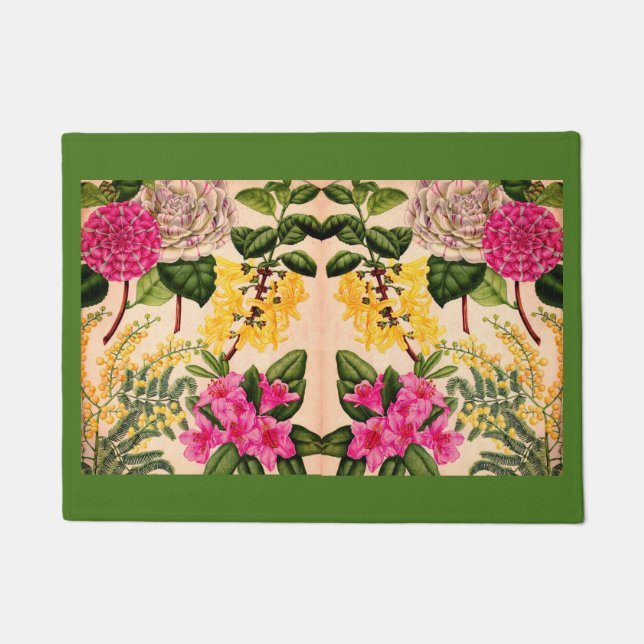 Paillasson camélia, forsythie, rhododendron et acacia (Devant)