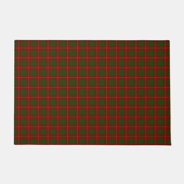Paillasson Cameron tartan rouge vert plaid (Devant)