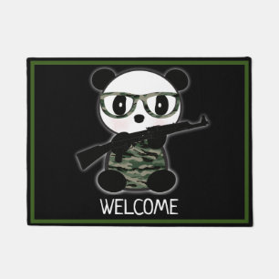 Paillasson Camo Leon Le Panda Bear Welcome Mat