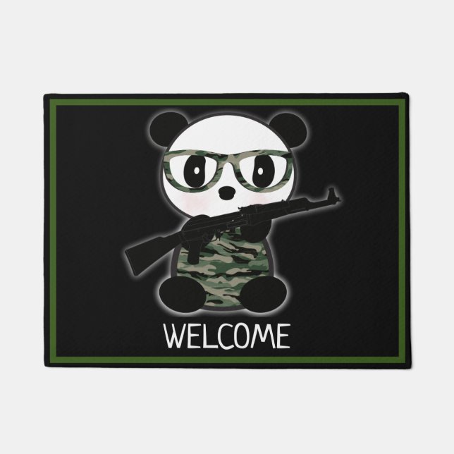 Paillasson Camo Leon Le Panda Bear Welcome Mat (Devant)