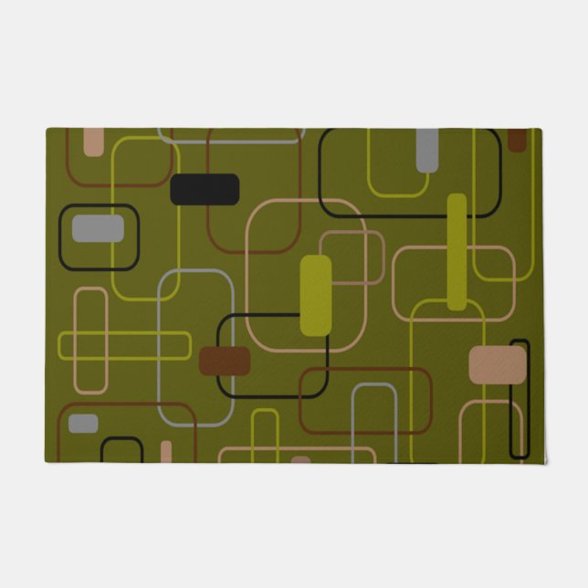 Paillasson Camouflage moderne du milieu du siècle  (Devant)