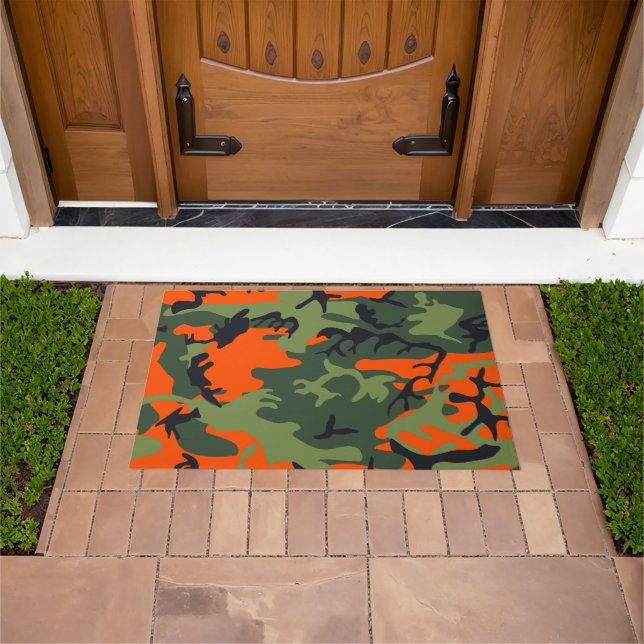 Paillasson Camouflage orange et vert, Militaire, Armée (De plein air)
