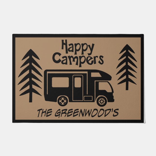 Paillasson Camping Bus Design Portable, Camping Mat (Devant)