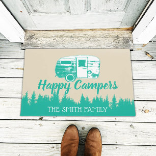 Paillasson Camping Famille Happy Campers Trailer & Forêt