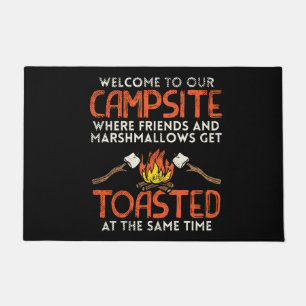 Paillasson Camping feu et Marshmallows