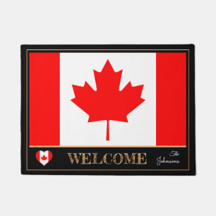 Paillasson Canada & Canadian Flag house mats / sports Bienven