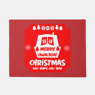 Paillasson Canal de Narrowboat Noël Noël Noël cadeaux