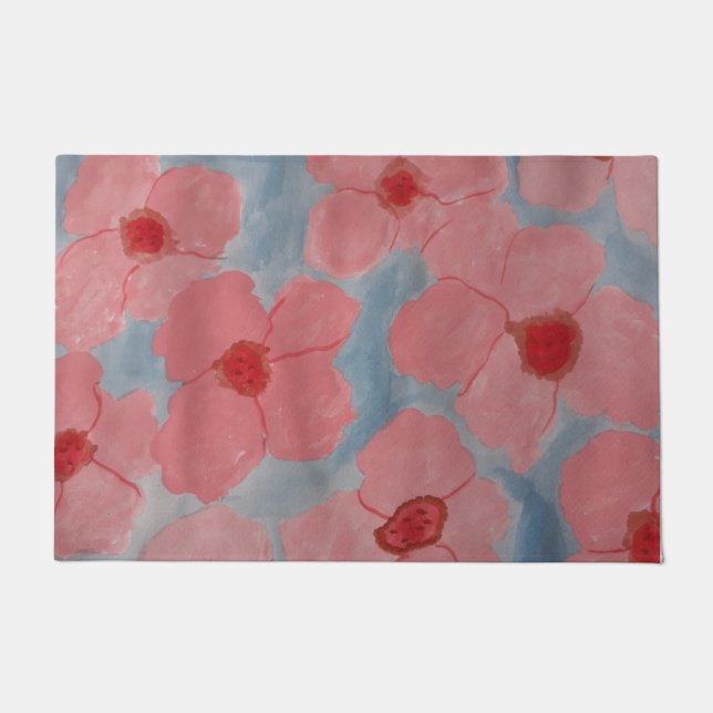 Paillasson Candy rose Fleurs Porte Mat (Devant)