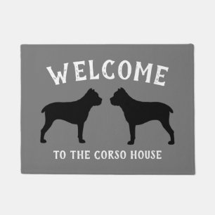 Paillasson Canne Corso Chien Silhouettes Personnalisées