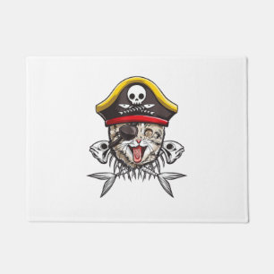 Paillasson Capitaine Pirate Chat Hommes Jolly roger Drapeau C