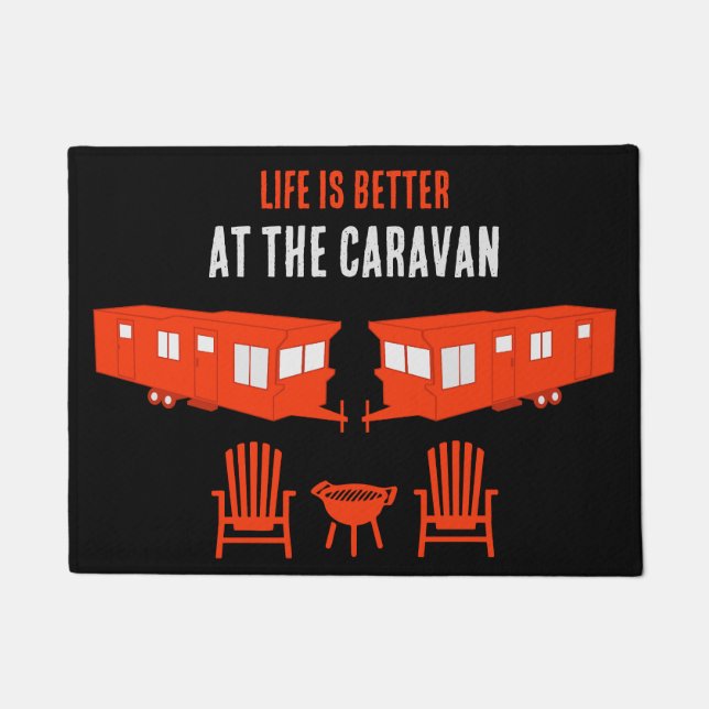 Paillasson Caravane statique cadeau maison (Devant)