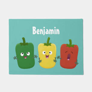 Paillasson Caricature de chant trio capsicum poivre clair