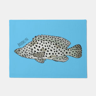 Paillasson Caricature de poissons de mérou à bosse